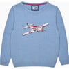 Vintage Plane Jumper Mid Blue Marl - Sweaters - 1 - thumbnail