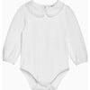 Evelyn Trim Bodysuit, White - Onesies - 1 - thumbnail