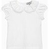 Evelyn Jersey Top, White - T-Shirts - 1 - thumbnail