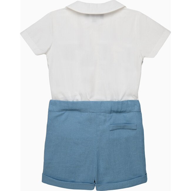Smocked Guardsman Rupert Set, French Blue/White