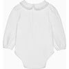 Evelyn Trim Bodysuit, White - Onesies - 2 - thumbnail