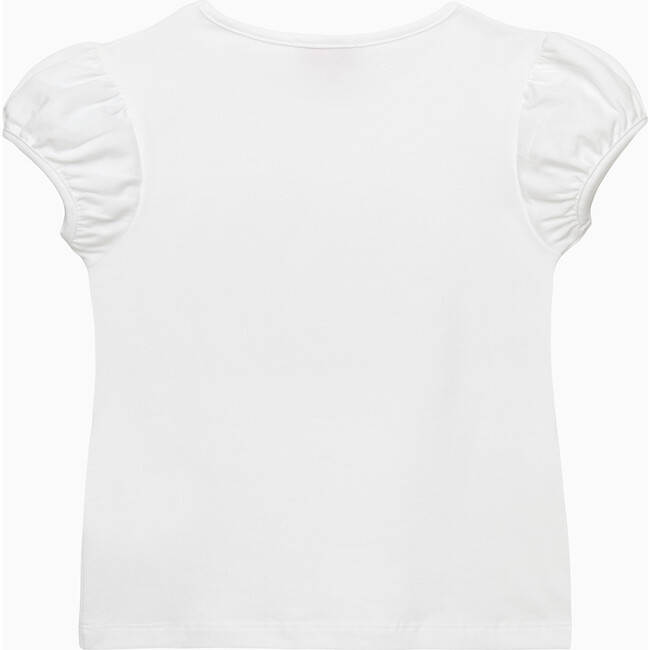 Cherry Heart Jersey Top, White/Red Cherry