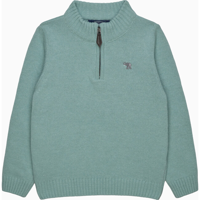 Calum Half Zip Jumper Teal