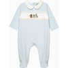 Augustus & Friends Smocked All In One, Pale Blue - Onesies - 1 - thumbnail