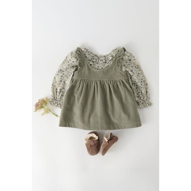 Woven Flutter Neck One-Piece, Forget-Me-Not