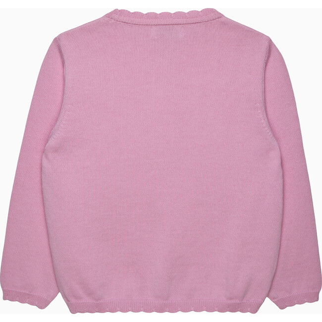 Button Heart Cardigan Pink