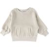 Teddy Fleece Dropped Shoulder Sweatshirt, Stone - Sweatshirts - 1 - thumbnail
