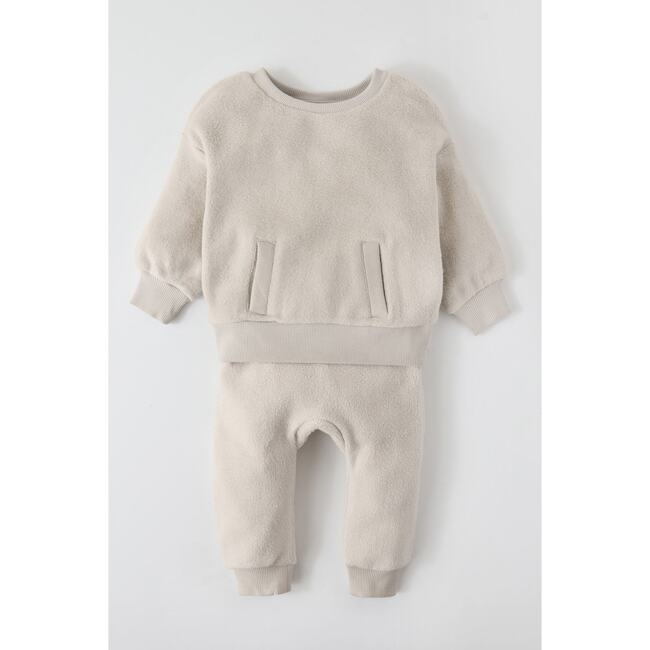 Teddy Fleece Harem Pant, Stone