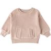 Teddy Fleece Dropped Shoulder Sweatshirt, Rose Pink - Sweatshirts - 1 - thumbnail