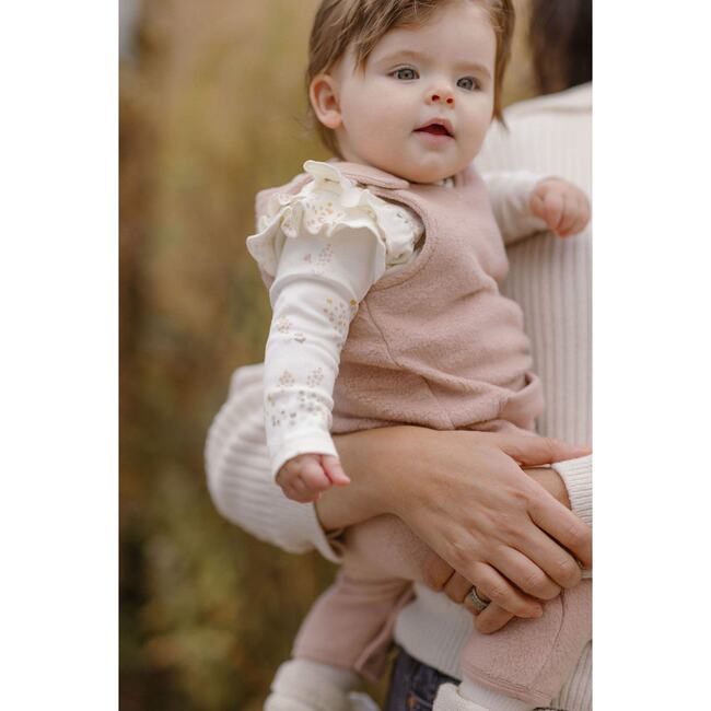 Teddy Fleece Overall, Rose Pink