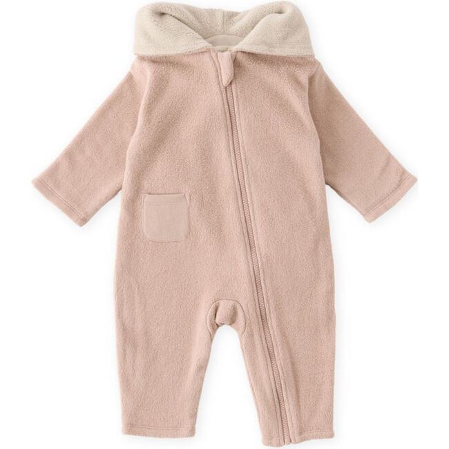 Teddy Fleece Baby Suit, Rose Pink