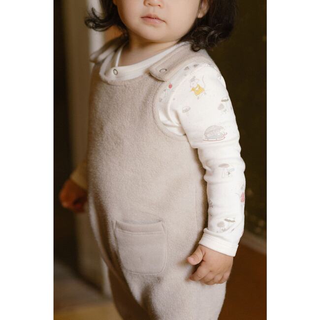 Teddy Fleece Overall, Stone