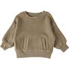 Teddy Fleece Dropped Shoulder Sweatshirt, Moss - Sweatshirts - 1 - thumbnail