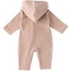 Teddy Fleece Baby Suit, Rose Pink - Fleece & Sherpa Jackets - 2 - thumbnail