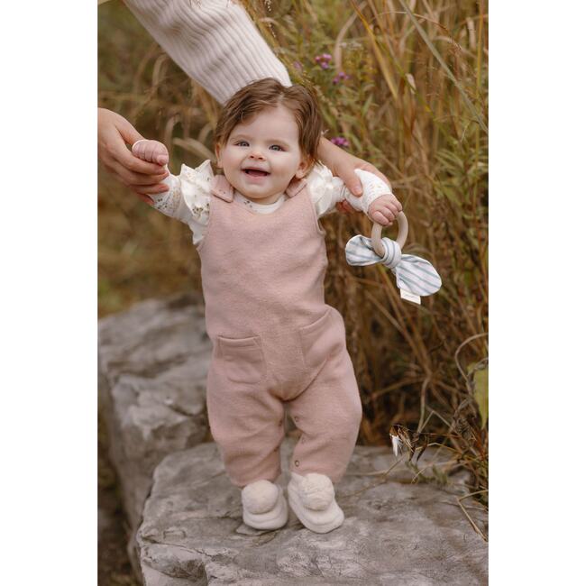 Teddy Fleece Overall, Rose Pink - Overalls - 5