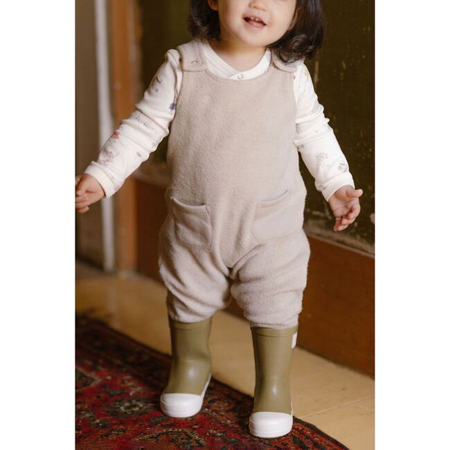 Teddy Fleece Overall, Stone - Overalls - 5