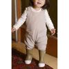 Teddy Fleece Overall, Stone - Overalls - 5