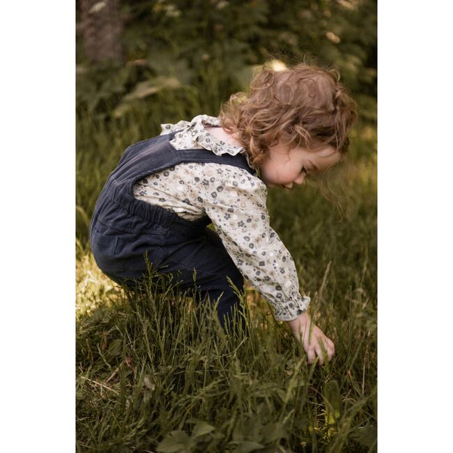 Woven Flutter Neck One-Piece, Forget-Me-Not - Rompers - 6