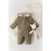 Teddy Fleece Baby Suit, Moss - Fleece & Sherpa Jackets - 4 - thumbnail