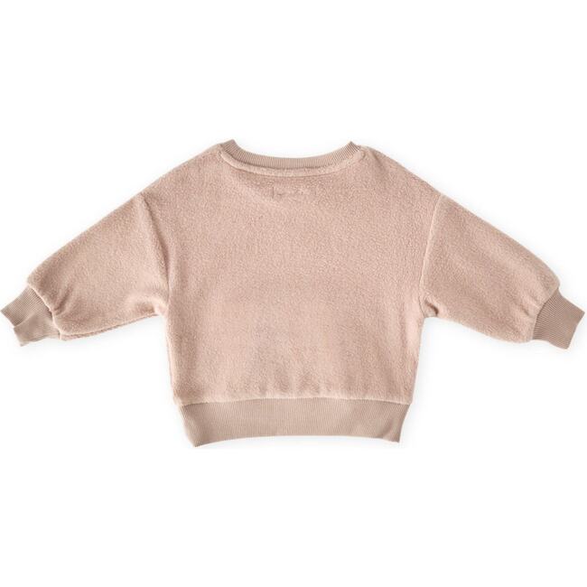 Teddy Fleece Dropped Shoulder Sweatshirt, Rose Pink - Sweatshirts - 5