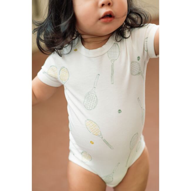 Short Sleeve Henley One-Piece, Doubles