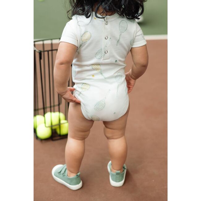 Short Sleeve Henley One-Piece, Doubles - Onesies - 3