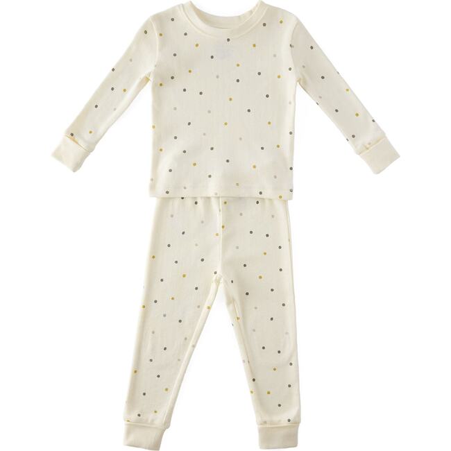Pointelle Toddler Pajama - Polka Dotty, Natural