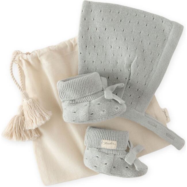 Pointelle Knit Gift Set - Soft Sea, Polka Dotty