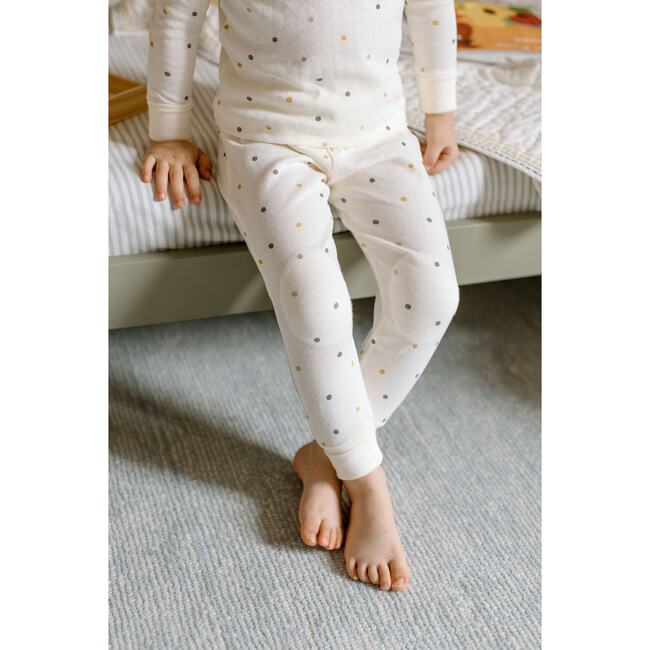 Pointelle Toddler Pajama - Polka Dotty, Natural - Pajamas - 3
