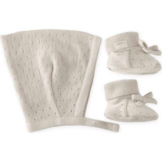 Pointelle Knit Gift Set - Natural, Grey