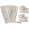 Pointelle Knit Gift Set - Natural, Grey - Mixed Apparel Set - 2