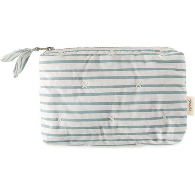 On The Go Mini Pouch, Stripes Away Ink Blue