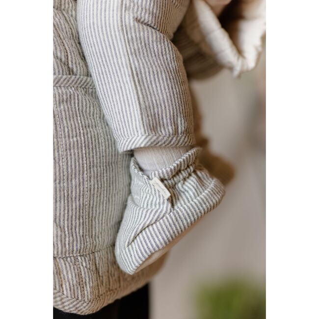 Railroad Bootie, Railroad Stripe - Slippers - 6