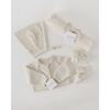 Pointelle Knit Gift Set - Natural, Grey - Mixed Apparel Set - 3