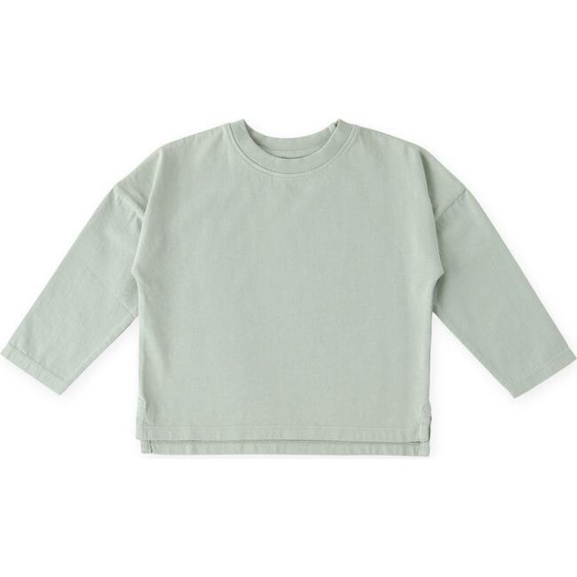 Garment Dye Dropped Shoulder Long Sleeve - Sea, Soft Peony
