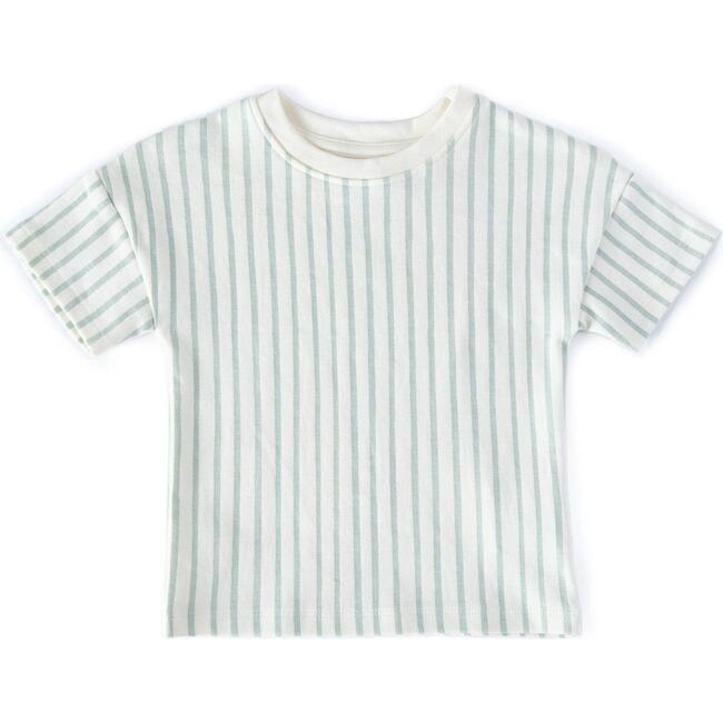 Dropped Shoulder T-Shirt, Stripes Away Sea