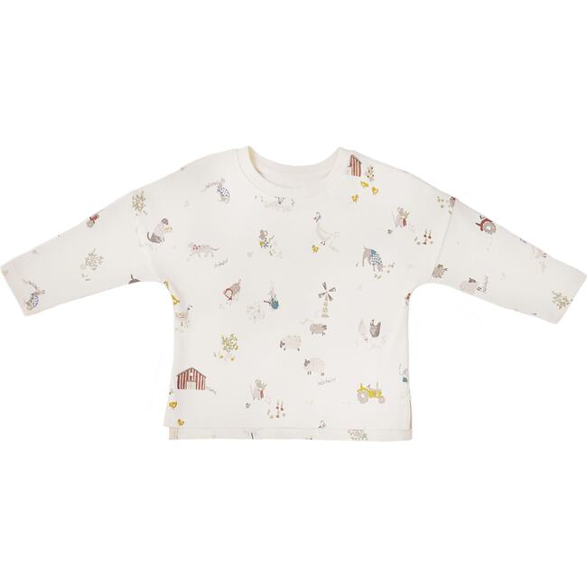 Dropped Shoulder Long Sleeve Top - On the Farm, Rush Hour
