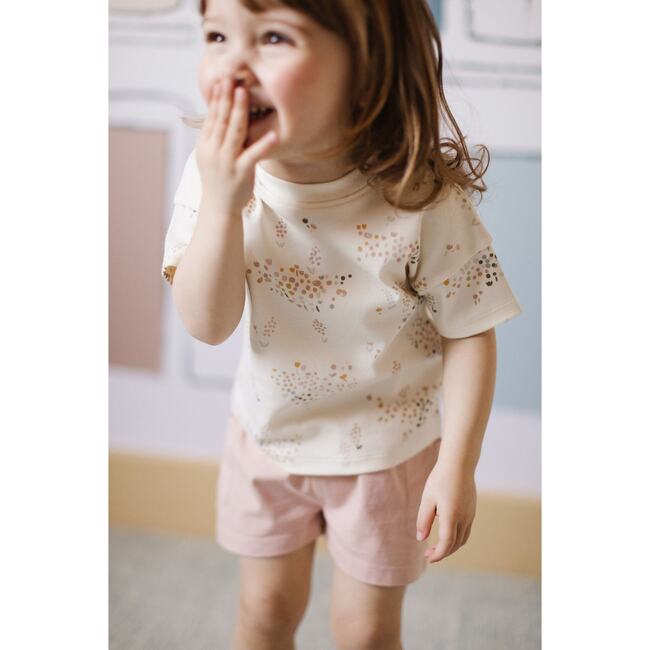 Dropped Shoulder T-Shirt, Flower Patch - T-Shirts - 3