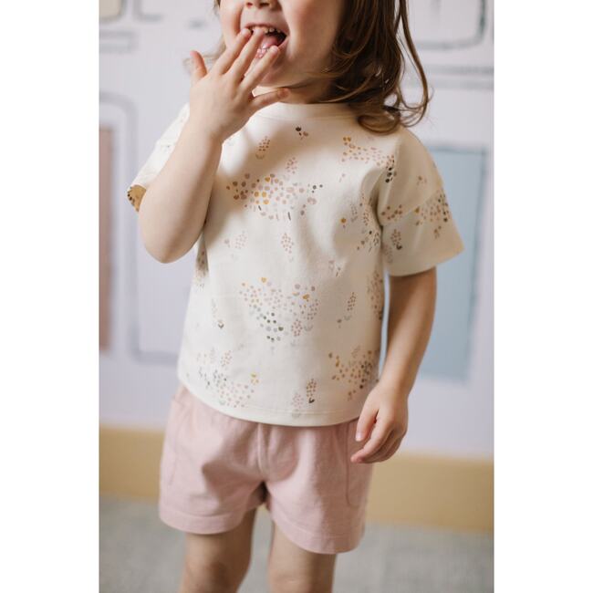 Dropped Shoulder T-Shirt, Flower Patch - T-Shirts - 4