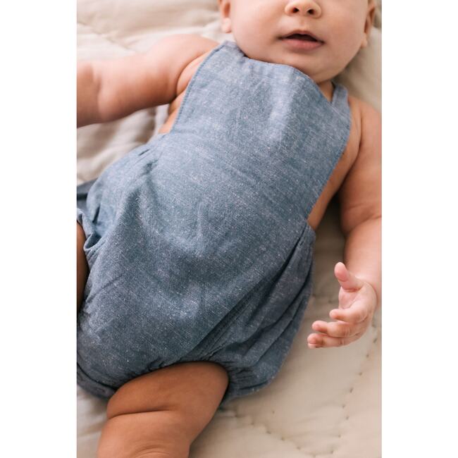 Chambray Criss-Cross One Piece- Chambray, Daydreamer