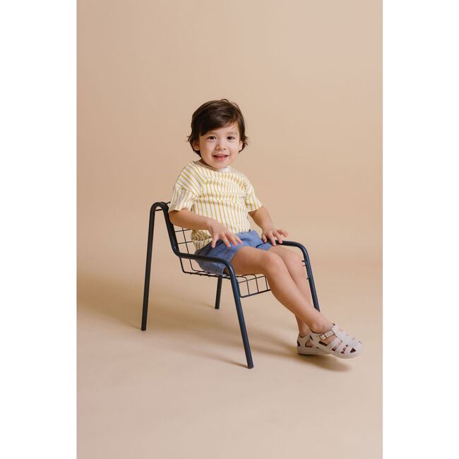 Dropped Shoulder T-Shirt, Stripes Away Marigold - T-Shirts - 6