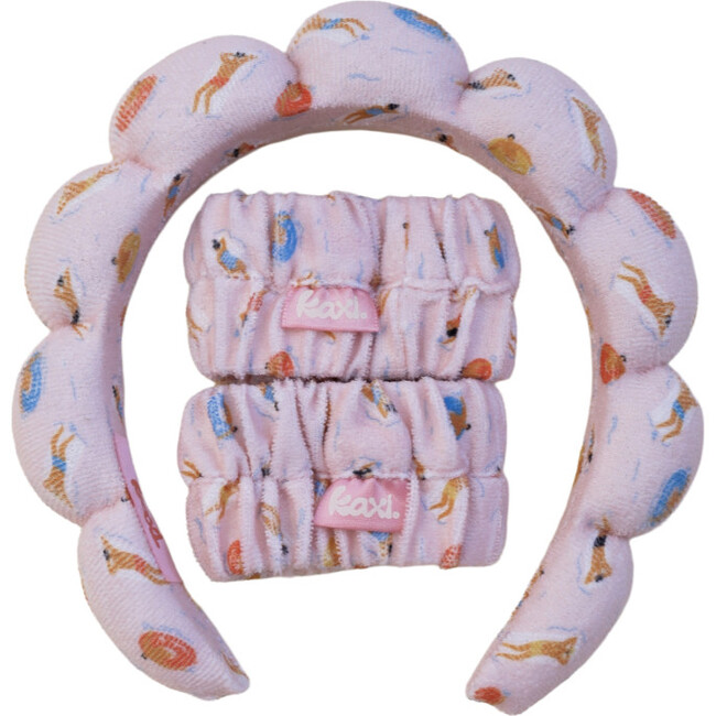 Kaxi GRWM Headband + Wristband Set, Pools