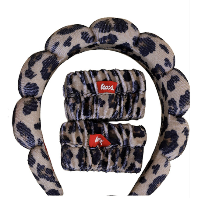 Kaxi GRWM Headband + Wristband Set, Cheetah