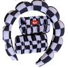 Kaxi GRWM Headband + Wristband Set, Black and White Check - Hair Accessories - 1 - thumbnail