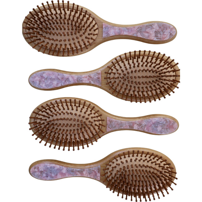 Kaxi Custom Engraved Wooden Brush, Pink Pearl - Hair Accessories - 5