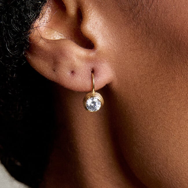 Bezel Drop Earrings - Earrings - 3