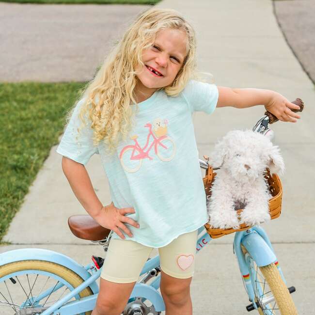 Heart Patch Jersey Biker Shorts, Butter