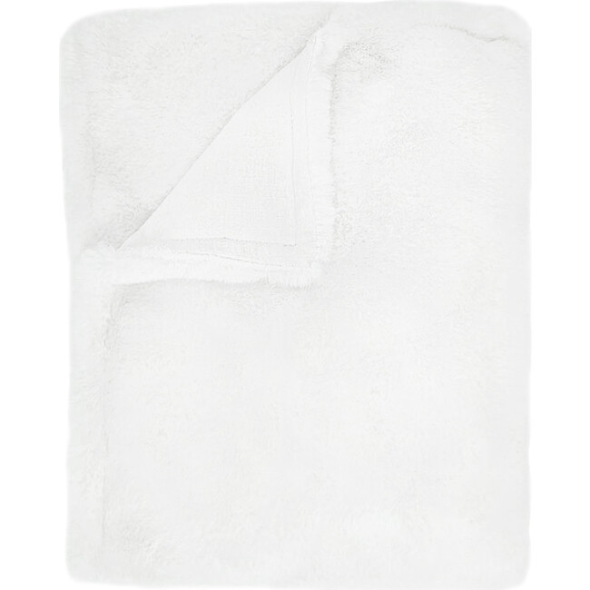 Charmante Faux Fur Blanket, White