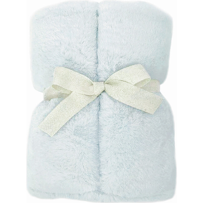 Charmante Faux Fur Blanket, Blue