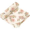 Parisian Petit Bunny Rattle & Swaddle Set, Pink Floral - Rattles - 2